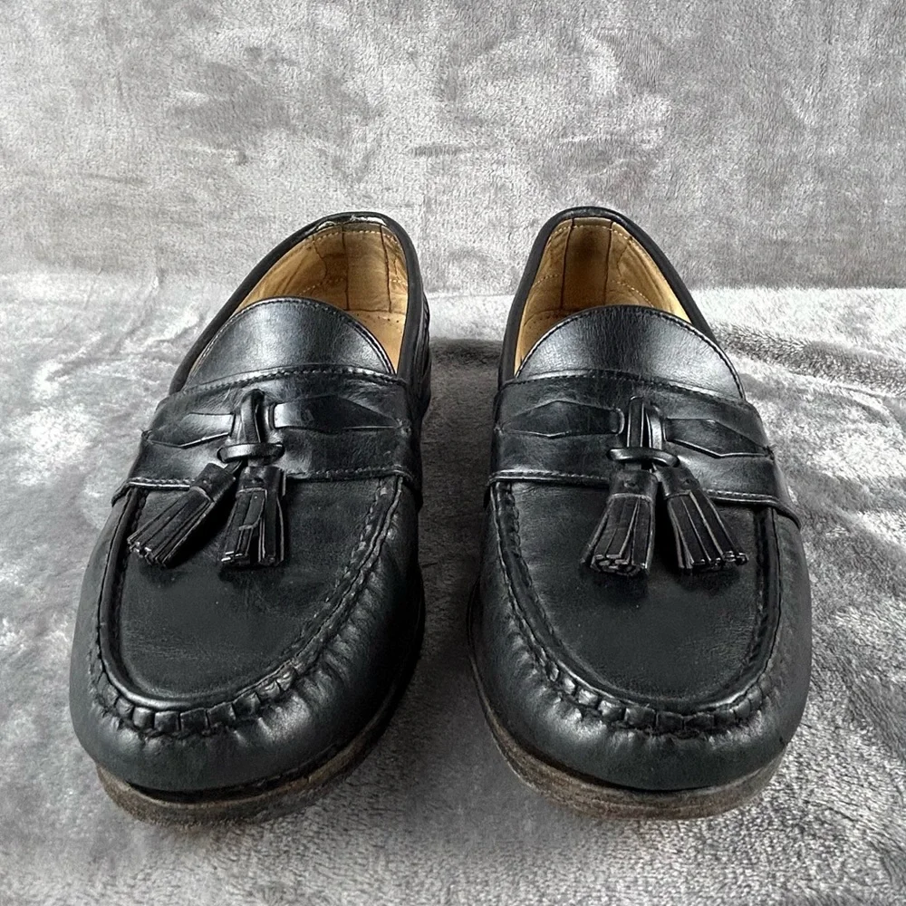 Allen Edmonds Bennington Loafers Mens 10.5 Two Tone Black Brown Tassel Loafers